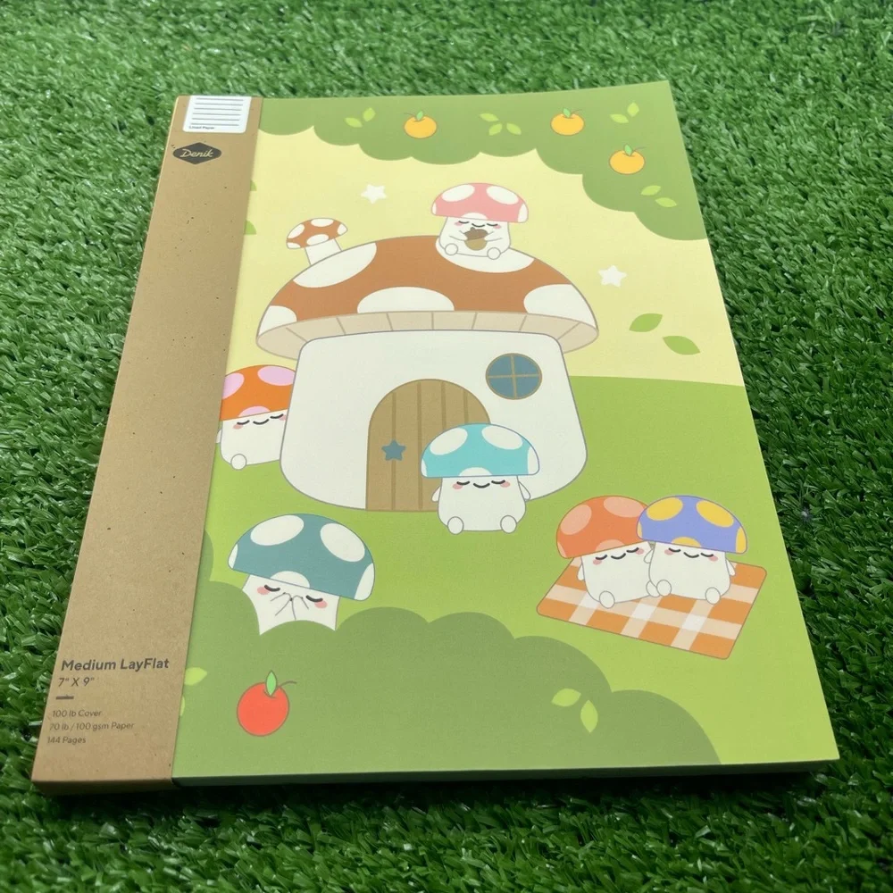 Smoko x Denik Friends Smoko Mushroom Garden Medium Layflat Notebook, NWT